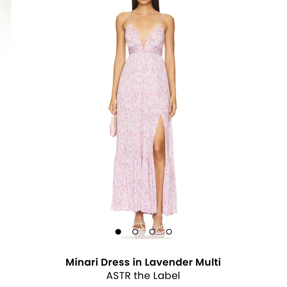 Astr Pink Patterned Maxi Dress